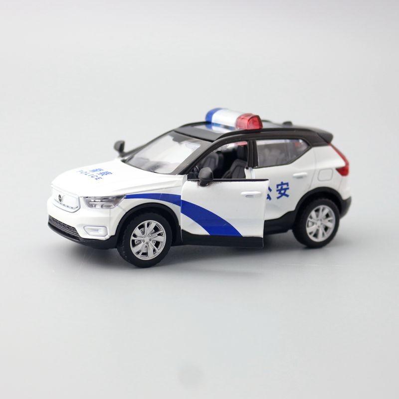 143 Alloy Xc40 Police Car Model With Inertia Control For Kids Gift Toy