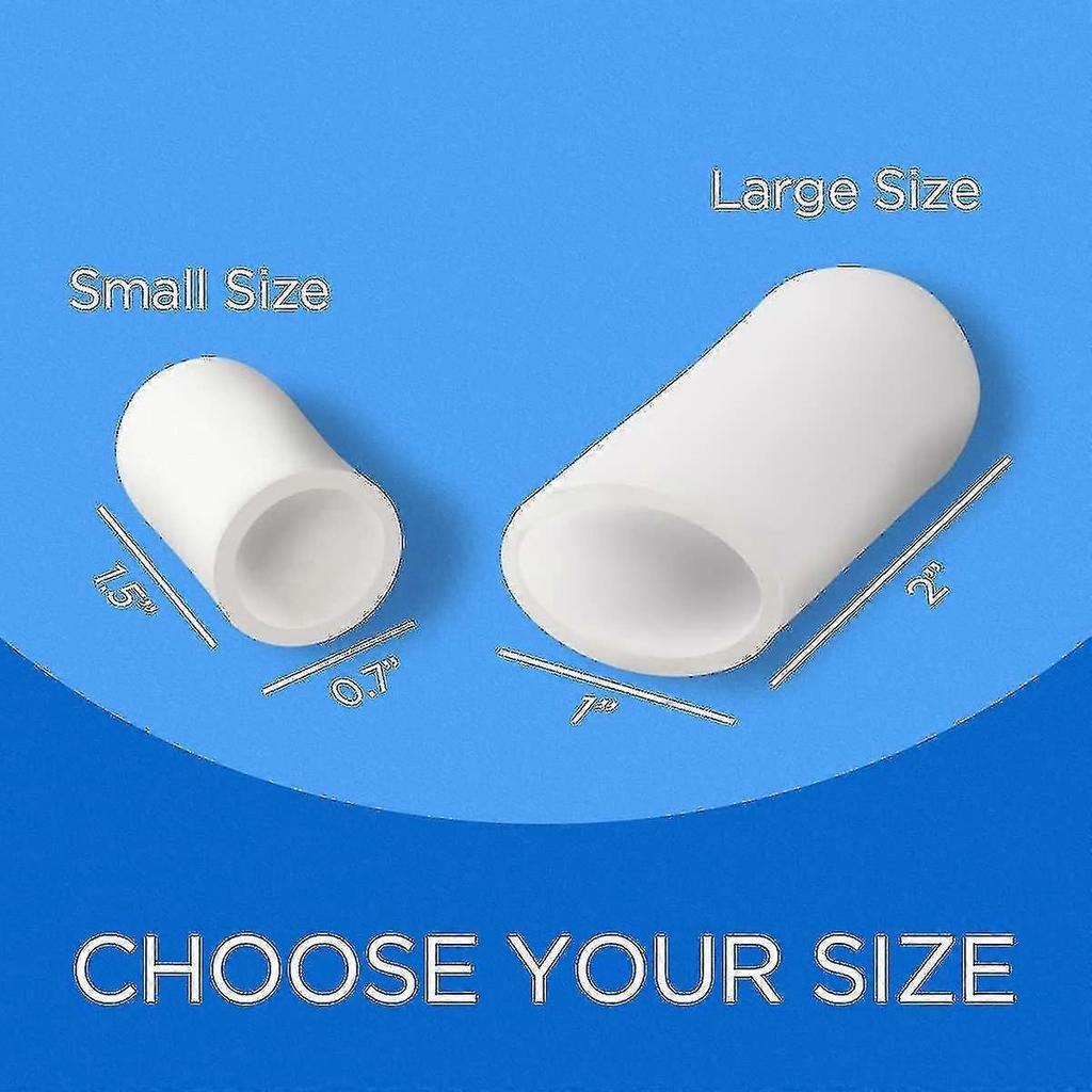10 Pieces Toe Protector, Gel Toe Protectors To Provide Relief From Missing Or Ingrown Toenails, Corns, Blisters, Hammer Toes (6l/4s,white)