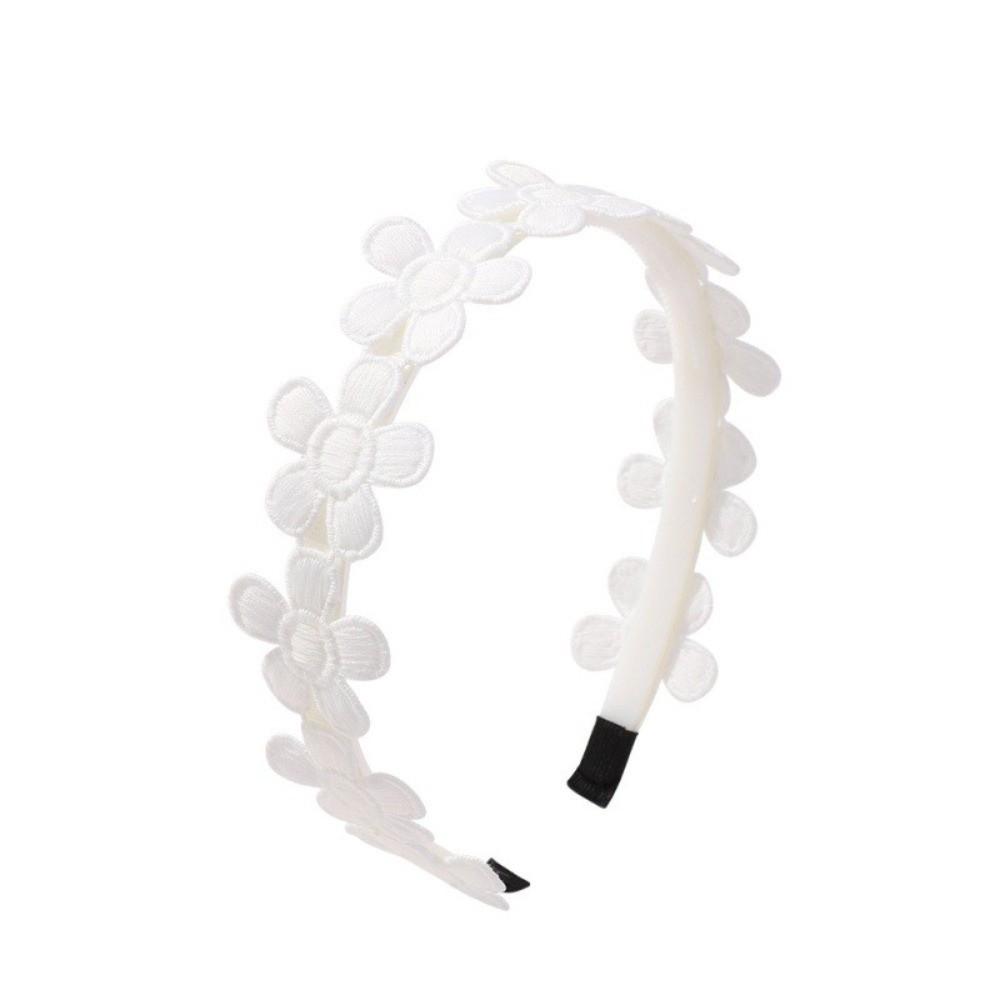 1PCS Fashion Solid Embroidery Girls Flower Headband Birthday Wedding Party Boho Boho Sunflower Hair Hoop Party Hair Accessories