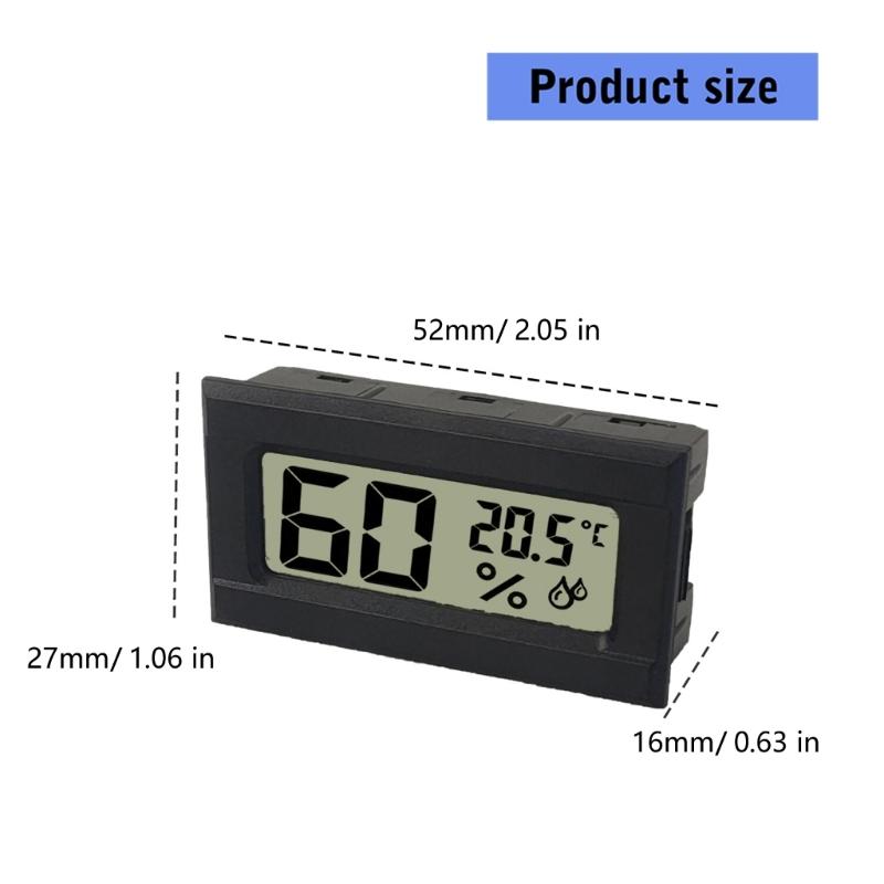 Indoor Digital Thermometers Hygrometer Temperature Gauge For Home Office Car With Memory Function And Easy Mounted Design