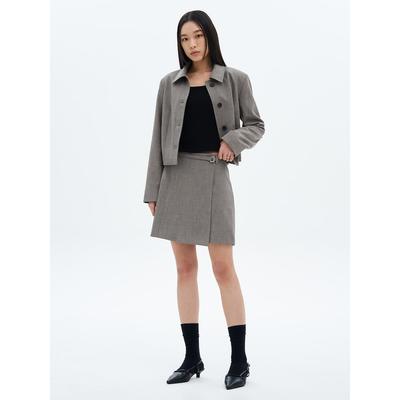 Matching Mini Skirt Gray