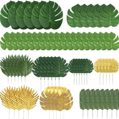 Artificial Tropical Palm Leaves Hawaiian Luau Jungle Safari Animal Theme Party Supplies Birthday Wedding Baby Shower Decoration