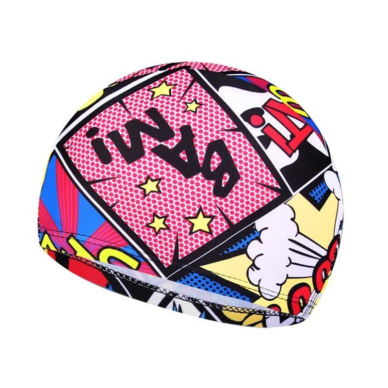 1PC Fashion Swimming Cap Men/Women Flowers Printed Long Hair Sports Swim Pool Bathing Hat Elastic Nylon Turban Sports Accessory