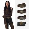 Longhorn Waist Belt Engraved Chain for Cowboy Cowgirl Rock and Roll Punk Classical Belt Waist Chain Sexy Belt