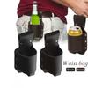 1 pezzo Portabottiglie Classico in Pelle PU Borsa a Cintura Custodia per Bottiglia di Birra Zaino da Viaggio all'Aperto Creativo Portatile Zaino da Alpinismo