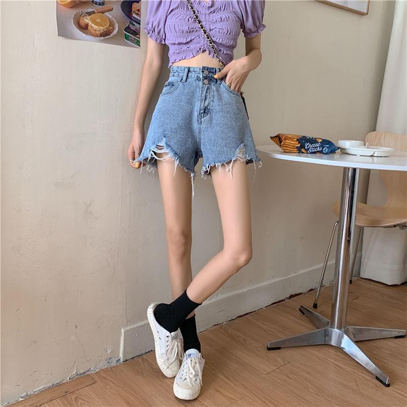 Dámské džínové kraťasy Letní korejská móda s vysokým pasem Volné ležérní štíhlé krátké džíny Y2K