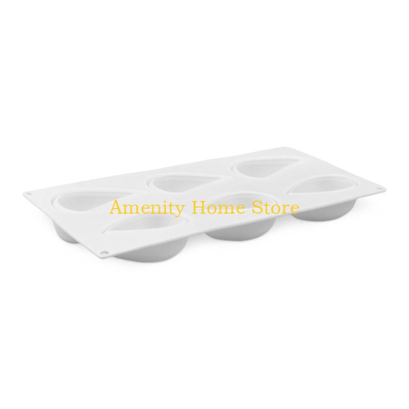 F26C 6 Cavities Silicone Moulds Cake Molds Baking Fondant Moulds Heart Shaped Chocolate Mold Clay Moulds DIY Decorating Tools