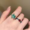 Optimize Agate Beaded Ring Summer Seaside Vacation Fashion Exquisite Versatile Niche Design Personalized Temperament Jewelry