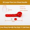 2Pcs High Quality Red Ball Valve Handle Replacement Iron Long Handle Leak Proof Universal For Gas Pool Faucet Water Garden