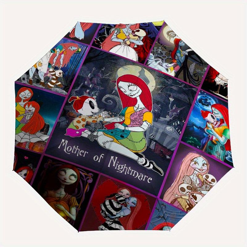 Mother of Nightmare Cartoon Umbrella, Portable 3-Fold Compact Umbrella, Suitable for Camping, Hiking and Travel, Ideal Easter Birthday Gift