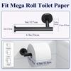1 Stück Toilettenpapierhalter Wandmontage - Stabiler Runder Mattschwarzer Toilettenpapierhalter Edelstahl Toilettenpapierrollenhalter Für Badezimmer