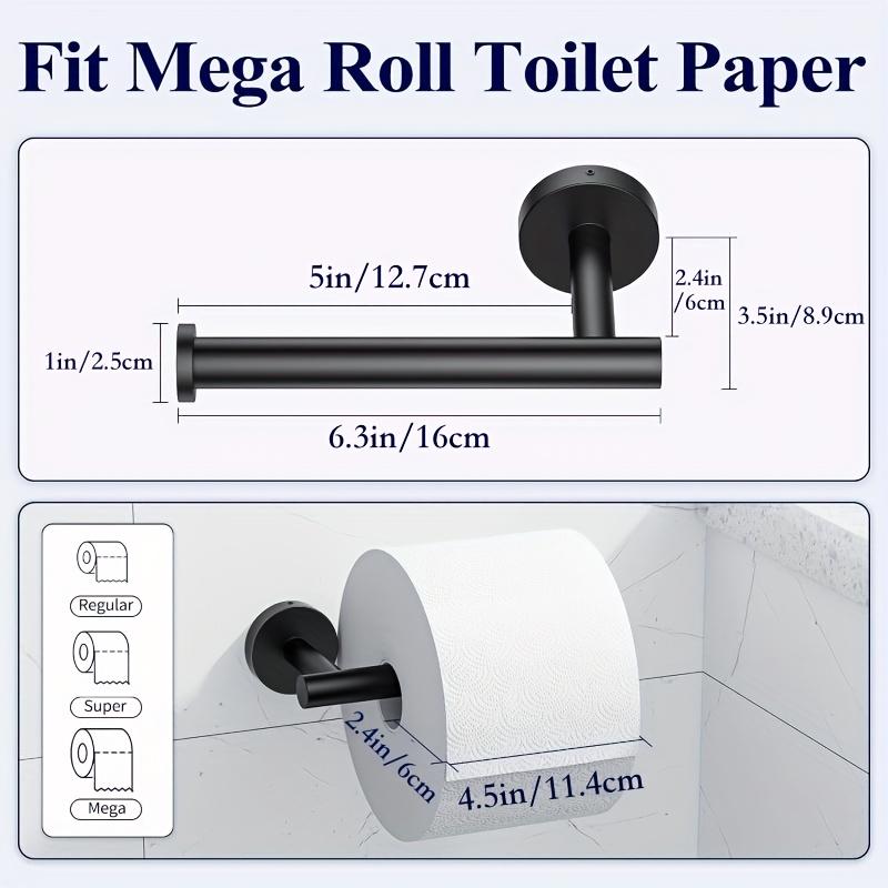 1 Stück Toilettenpapierhalter Wandmontage - Stabiler Runder Mattschwarzer Toilettenpapierhalter Edelstahl Toilettenpapierrollenhalter Für Badezimmer