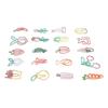 100PCS Set Marking Document Organizing Clip Multiple Cute Shapes Metal Paper Clip