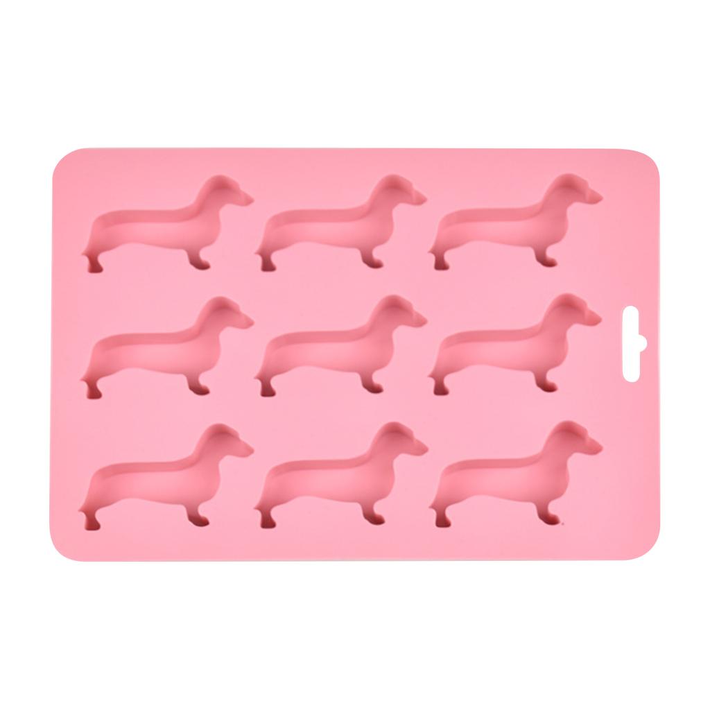 Cartoon Dog Shaped Ice Mold, 1 Count Creative Dachshund Design Silicone Ice Tray, Ice Molds, Ice Trays For Freezer, Multifunctional Chocolate Mold
