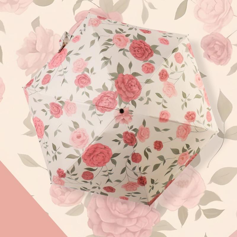 50% off small gold hook digital printing vinyl sunscreen umbrella sun umbrella folding parasol