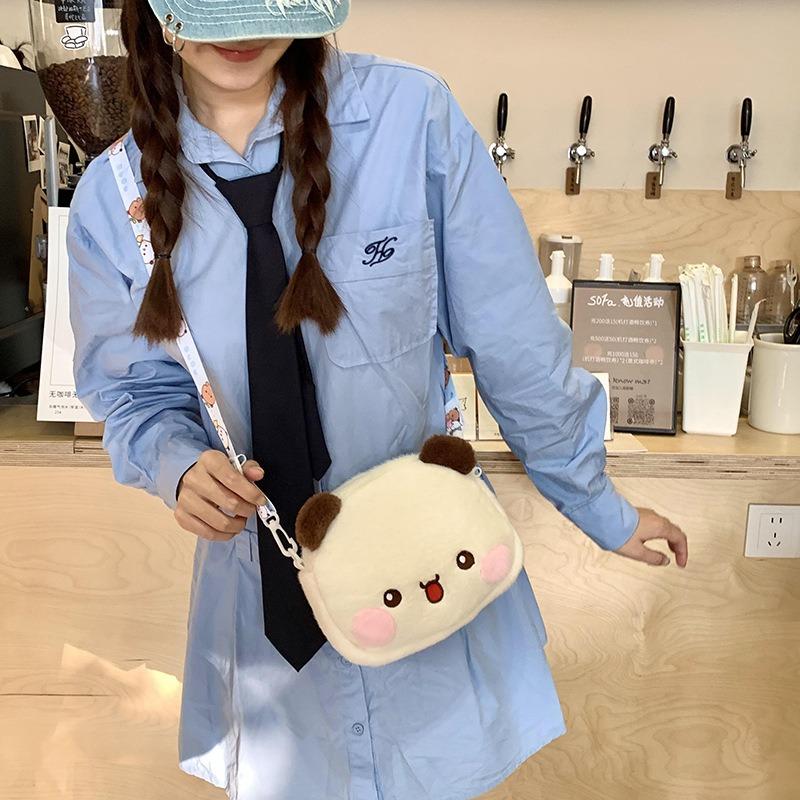 Niedliche Plüschbär Umhängetasche neue weiche niedliche Puppe Mini-Tasche Wechsel Umhängetasche Frau