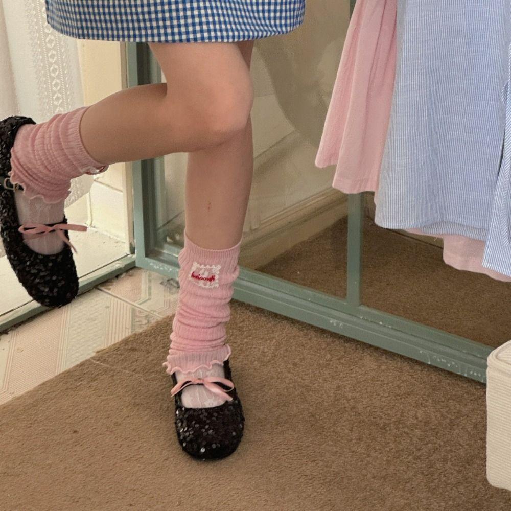 Sweet Ballet Calf Long Socks Candy Color Cotton Socks Comfortable Mid Calf Stocking Streetwear