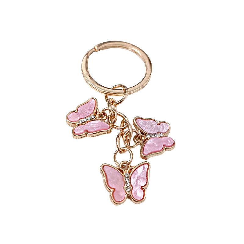 1Pc Alloy Keychain Women'S Gifts Keychains Earbud Sleeve Accessories Butterfly Keychain Bags Charms Backpacks Multi-Color