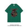 American high street black large size short-sleeved t-shirt women's fat mm summer loose lazy wind half-sleeved couple top