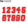 Tri Mishki HZX1185# Artistic Font Race Number Decals Car Sticker Funny Vinyl Decals Motorcycle Accessories Stickers