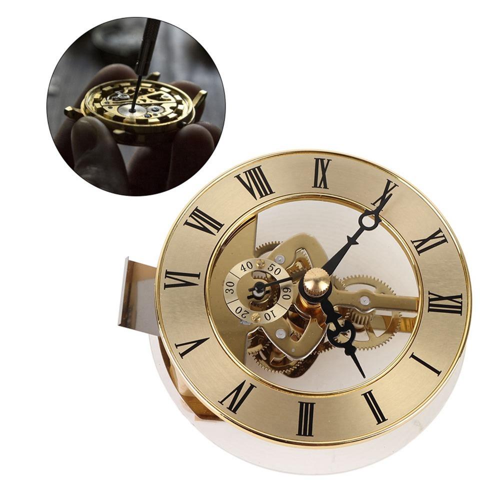 Round Shape Built in Clock Insert Metal Construction Clock Accessories  Home Decoration