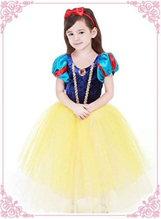 Pumpkin Parade Series Halloween Costume Snow White Princess Soft Silhouette Dress Set Size 100 [Umineko]