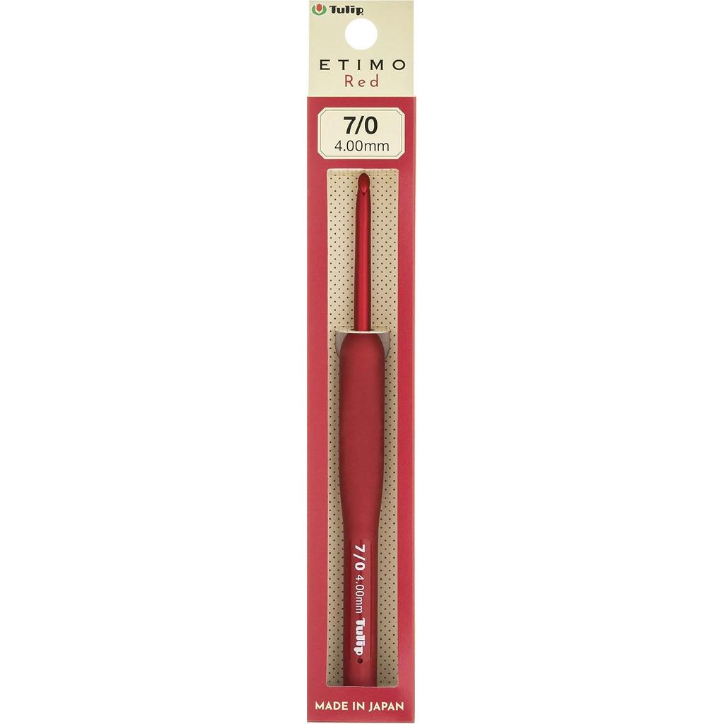 Crochet hook Red Cushion Grip Crochet Hook Tulip Red TED050 "ETIMO (Etimo Red) 5/0"
