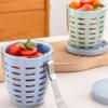 Double-Layer Fruit Sealed Storage Cup With Fork Vegetable Fruit Fresh Container Salad Cereal Nut Fruitful Cup Kitchen Supplies