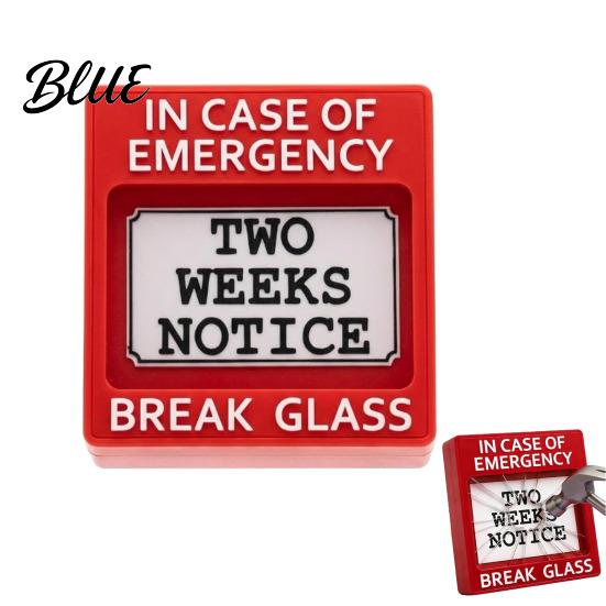 Workplace Humor Gift Emergency Resignation Box Break Glass for Two Weeks Notice Hilarious