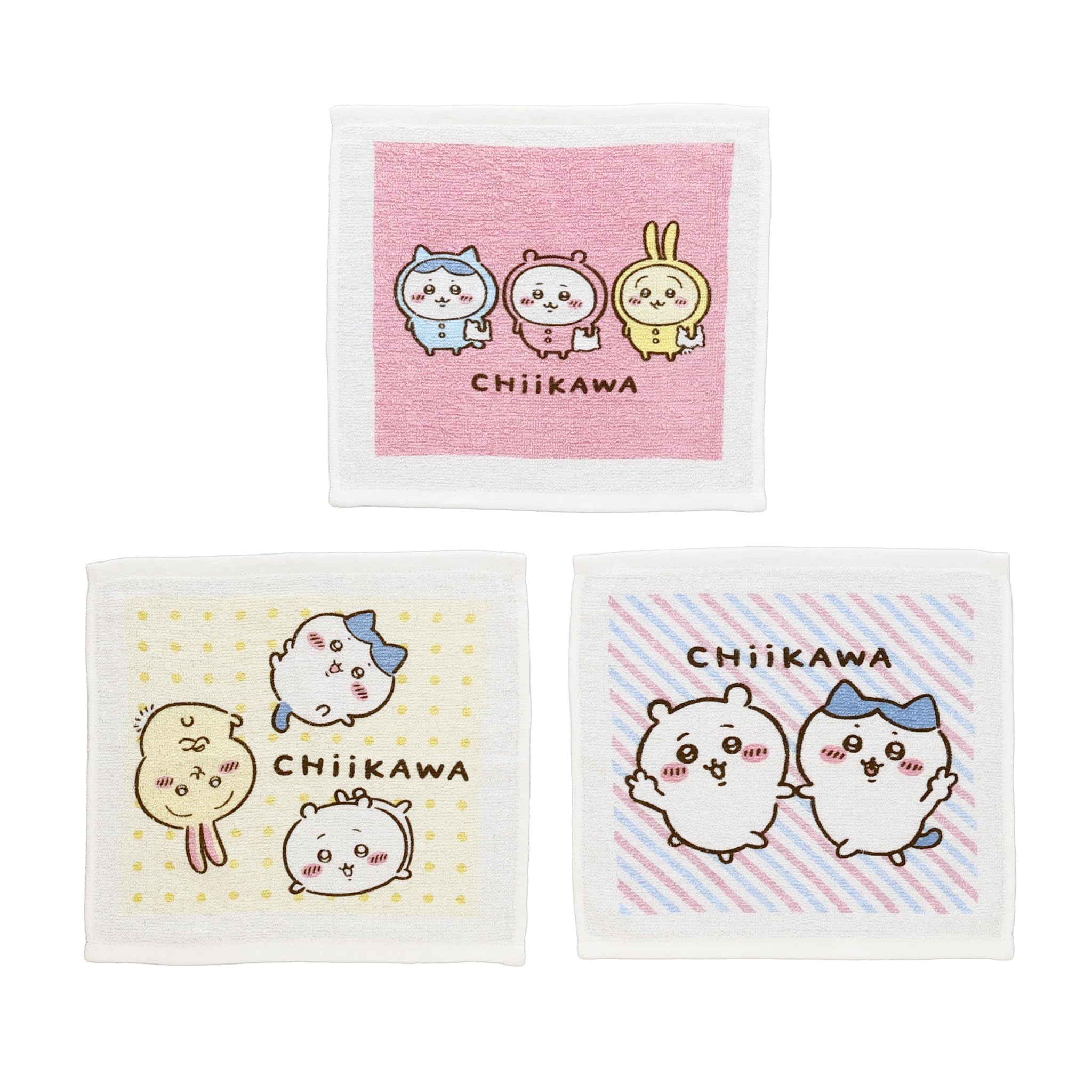 Marushin Chiikawa Hand Towel Set Perfect for and Elementary Schools 3-Piece (Anime Chiikawa) - Preschool, Kindergarten, (Product Code 1755033100)