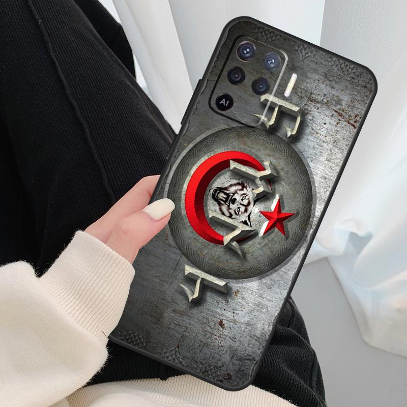 Republic of Turkey Realistic Flag Case For Oppo A96 A76 A16 A60 A98 A58 A78 A18 A38 A80 A40 A77 A57 A17 A74 A54 A94 A15 A5 Pro