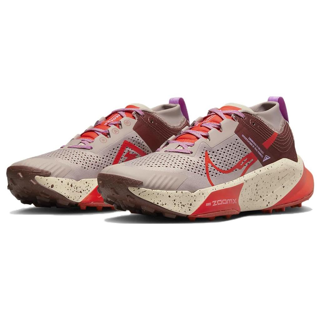 Nike ZoomX Zegama Trail 'Diffused Taupe Dark Pony Sand Drift Picante Red' Men's DH0623-200