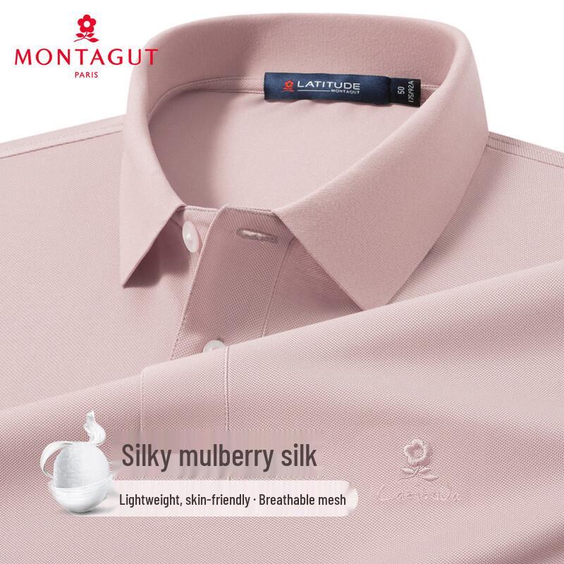 Montagut 15% Silk Blend Breathable Men's Polo Shirt