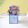 Happy Birthday 3D Pops-up Bouquet Birthday Wedding Greeting Card Fashion Paper Flowers