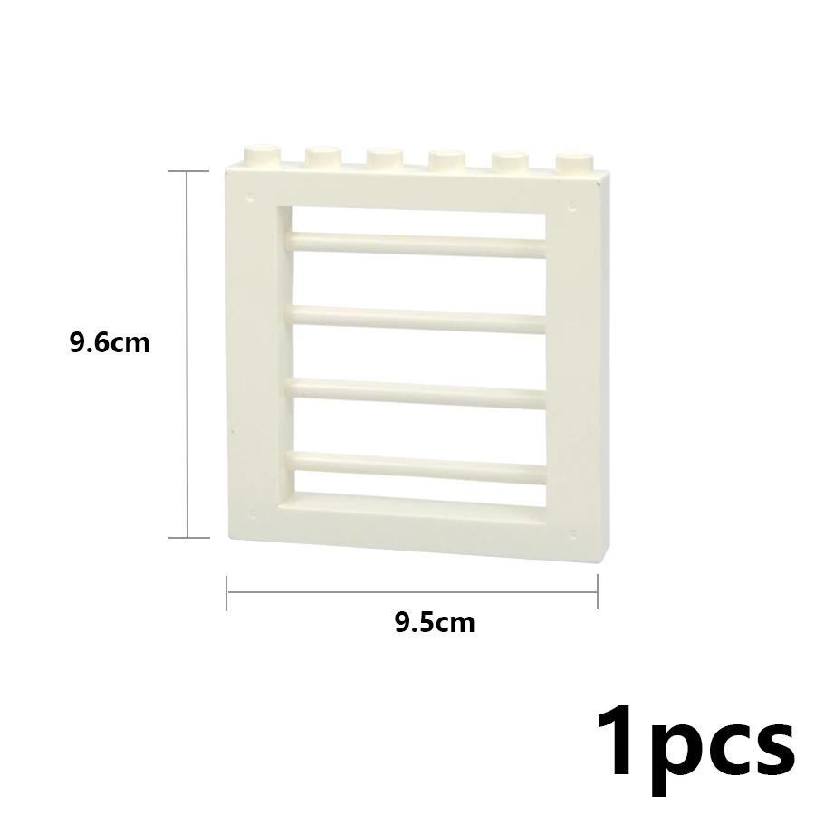 Big Size Building Blocks House Furniture Assemble Wall Fence Roof Door Window Construction Large Bricks Toys Compatible Duploes