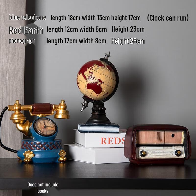 

HANDUNYOU Retro Bookshelf Decor Set