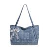 Large Capacity Versatile Trendy Bag Women's 2025 Summer Denim Tote Bag Casual Commuter Shoulder Bag