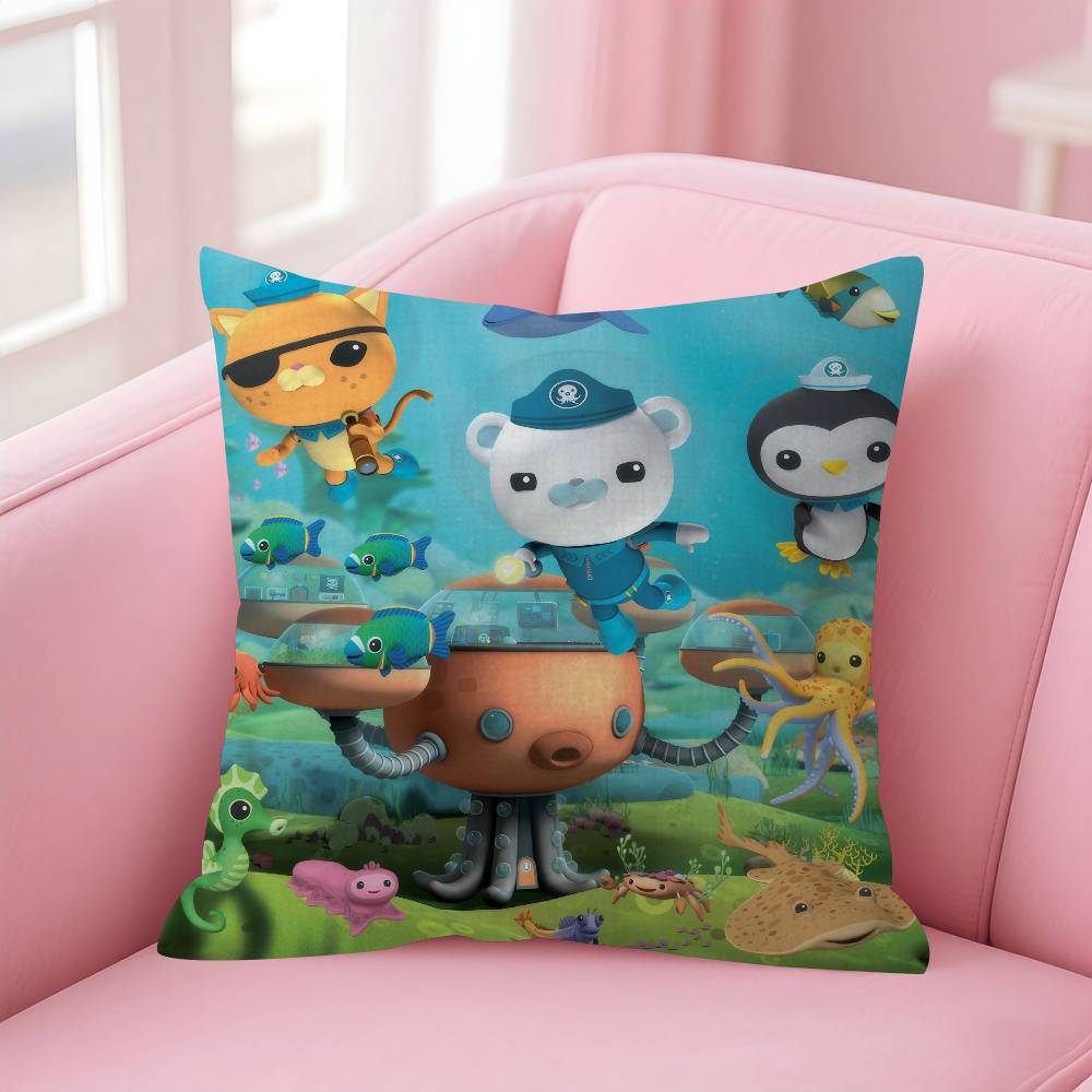 Bblue Octonauts Logo Personalized Pillow Dust Cover Bedroom Kids Party Decoration Pillowcase Birthday Children Gift