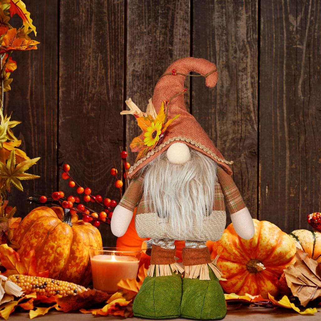 Herbst Wichtel Sonnenblume Ahorn Puppe Ernte Herbst Zwerg Plüsch Gesichtslos Puppen Ornamente Für Zuhause Halloween Thanksgiving Deko