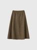 General Idea Wool Flare Long Skirt [Brown] / Wbe4L13517