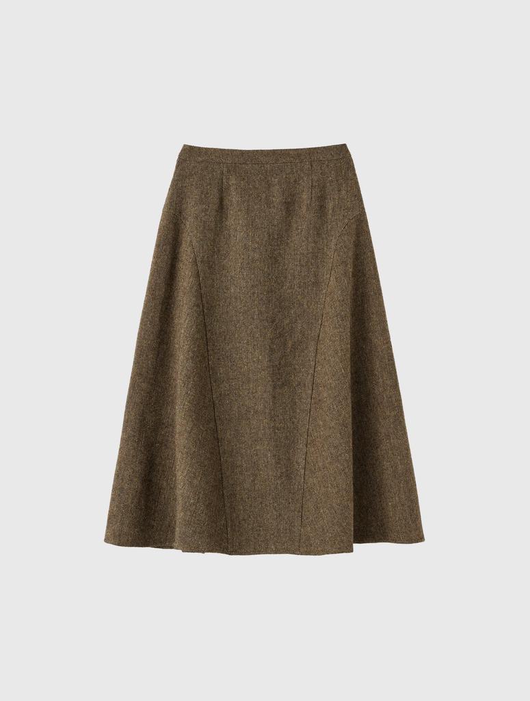 General Idea Wool Flare Long Skirt [Brown] / Wbe4L13517