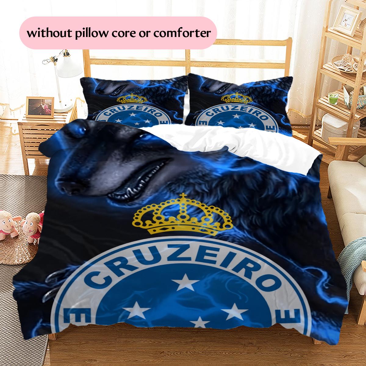 

Cruzeiro Esporte Clube Pattern Bedding Home Decoration Birthday & Festival Gift (1 * duvet cover + 2 * pillowcase, without core) 135x200cm