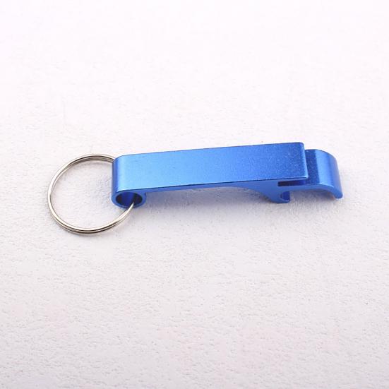 5Pcs Alloy Bottle Opener with Keychain Ring Compact Lightweight Versatile Portable Bottle Opener Keyring Accessory
