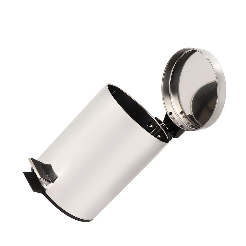 3L Household Stainless Steel Step Pedal Trash Can Dustbin Rubbish Garbage Bin Container