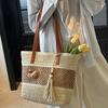 Holiday Wind Beach Straw Bag Women's Summer New Hollow Woven Bag Large Capacity Commuter Shoulder Armpit Bag