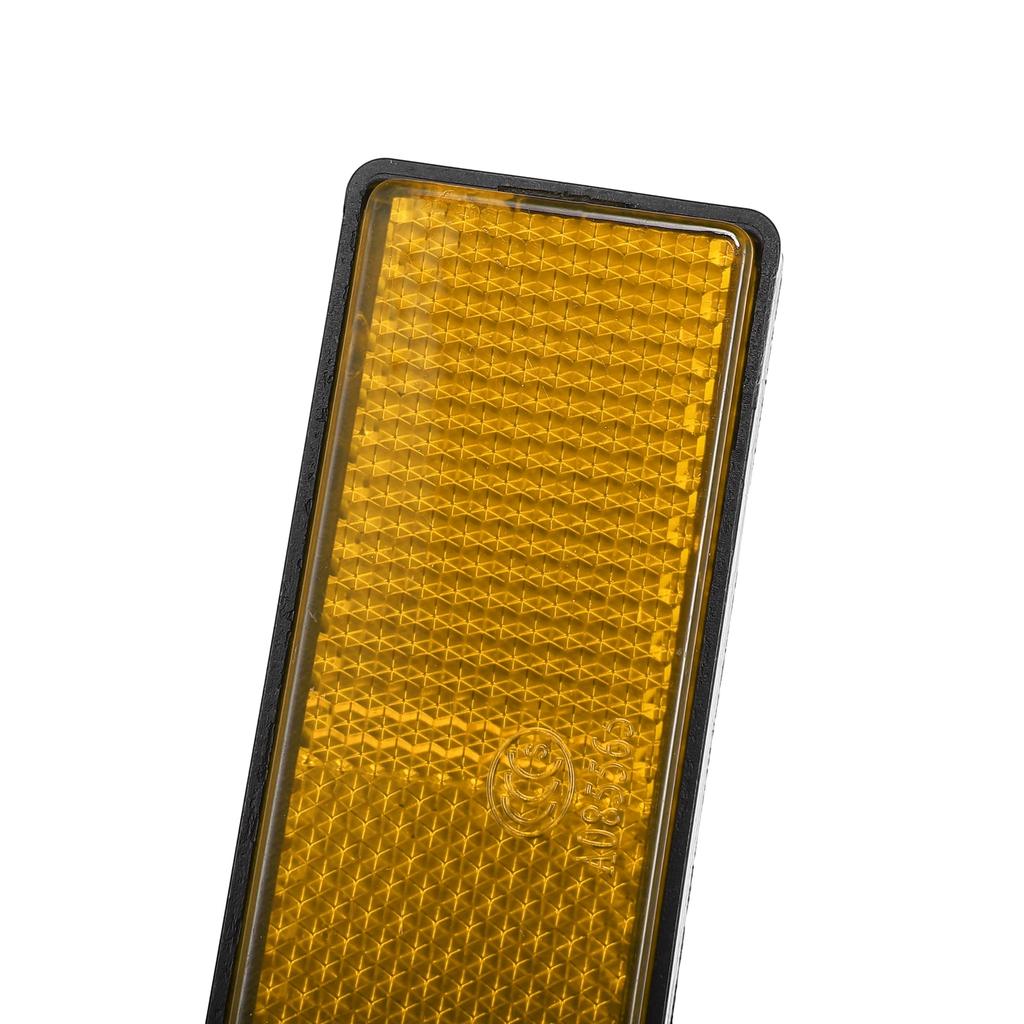 uxcell 2pcs Front Lower Fork Reflector Sticker Rear Saddlebag Reflective Cover Universal Yellow