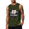 Men's Racing Graphic Sleeveless Tank Top Muscle Fit Casual Summer Shirt Lightweight Breathable Fabric Comfortable Design