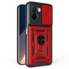 For Xiaomi Poco M7 4G (169mm) Case with Slide Camera Lid PC+TPU Kickstand Phone Cover