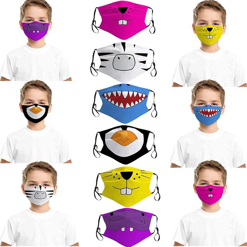 Halloween Children Mask Fashion Cute Washable Reusable Mask Anti Pollution Mouth Respirator Cotton Unisex Masquerade