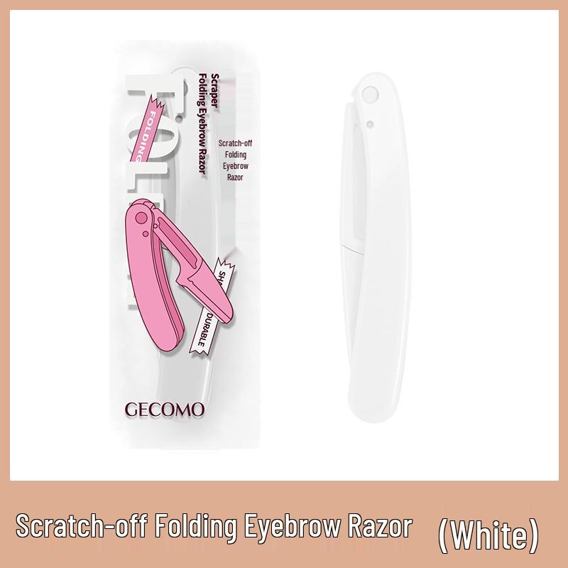 GECOMO Foldable Anti-Scratch Eyebrow Razor Set - 3-Piece Trimmer for Beginners